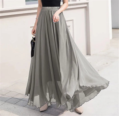 Women’s High-Waist Flowy Maxi Skirt
