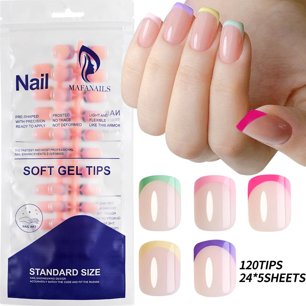 French Square Press-On Nails Set