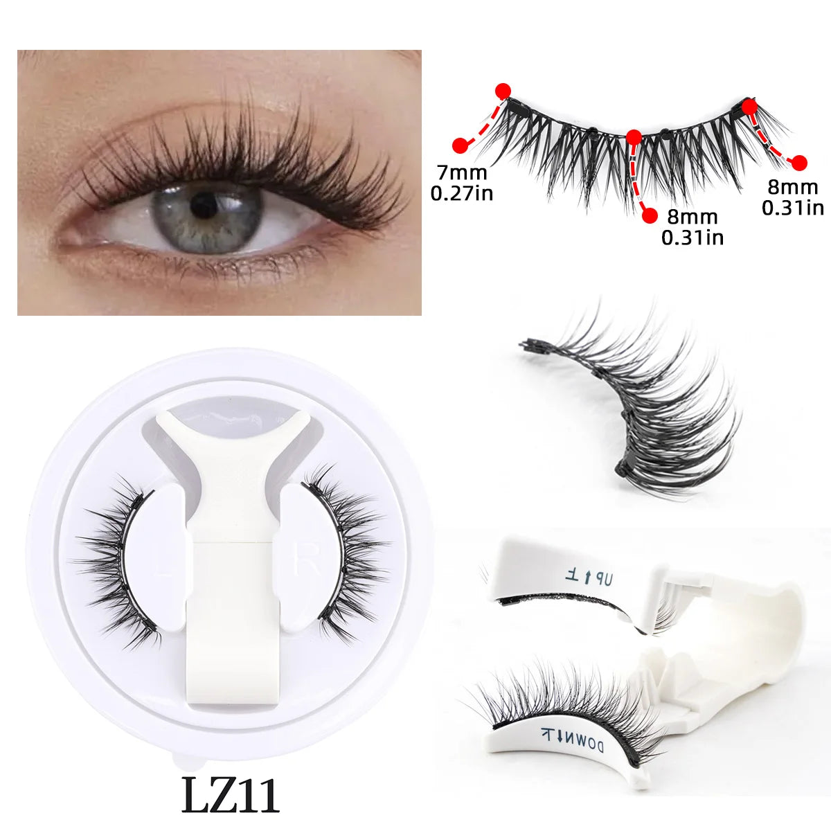 Magnetic Eyelashes Kit Reusable Handmade Faux Mink Lashes