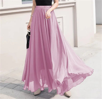 Women’s High-Waist Flowy Maxi Skirt