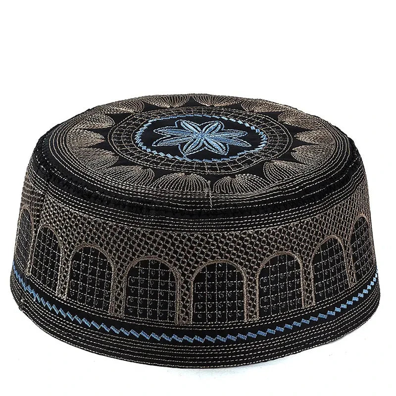 Muslim Embroidered Cotton Prayer Cap