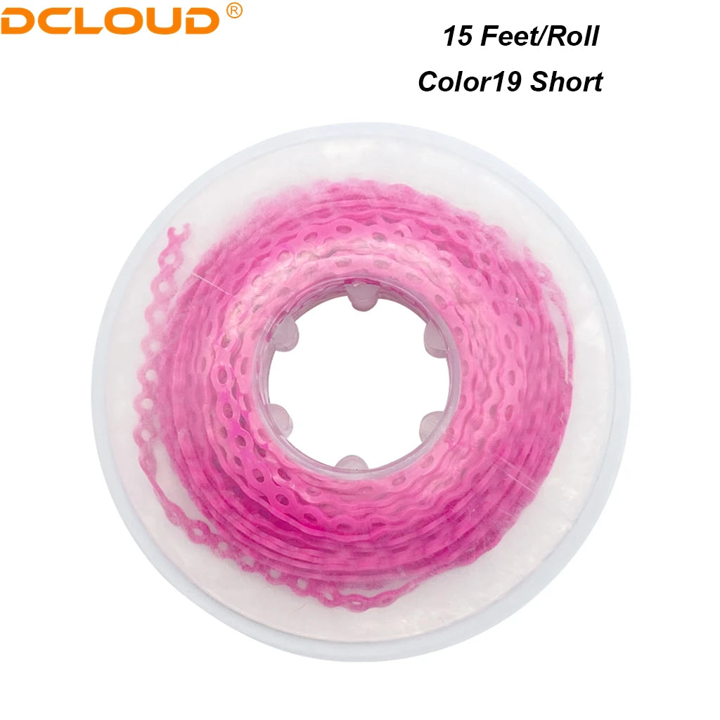 Orthodontic Elastic Power Chain 15ft Spool Dental Rubber Chain 4.57m