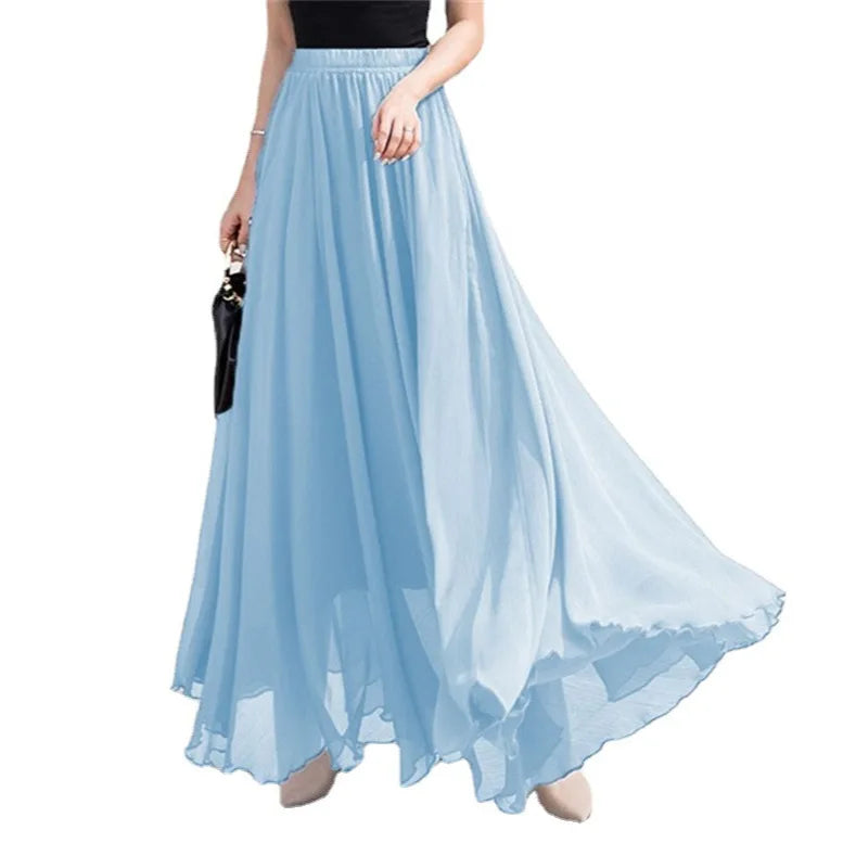 Women’s High-Waist Flowy Maxi Skirt