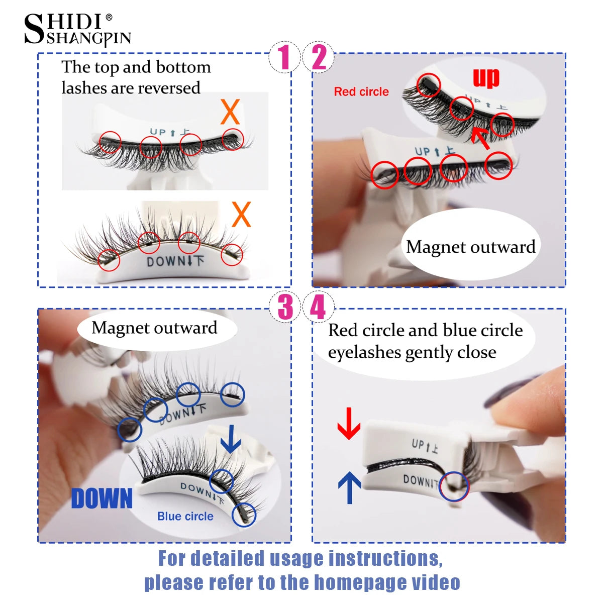 Magnetic Eyelashes Kit Reusable Handmade Faux Mink Lashes