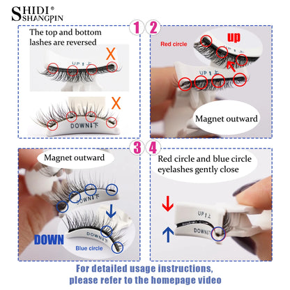 Magnetic Eyelashes Kit Reusable Handmade Faux Mink Lashes