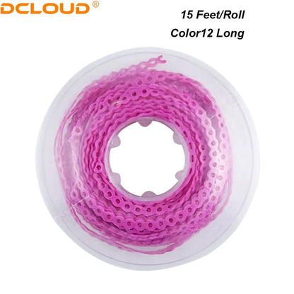 Orthodontic Elastic Power Chain 15ft Spool Dental Rubber Chain 4.57m