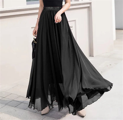 Women’s High-Waist Flowy Maxi Skirt