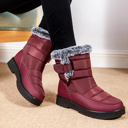Women’s Waterproof Plush Platform Snow Boots