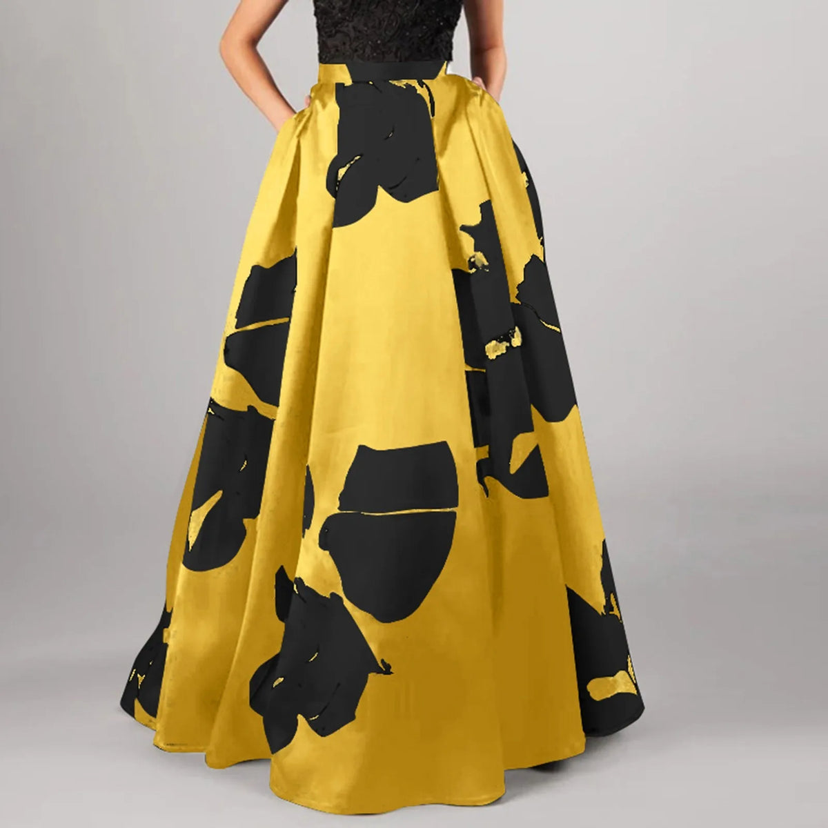 Women's Boho Skirt Vintage High Waist Large Swing Maxi Skirt