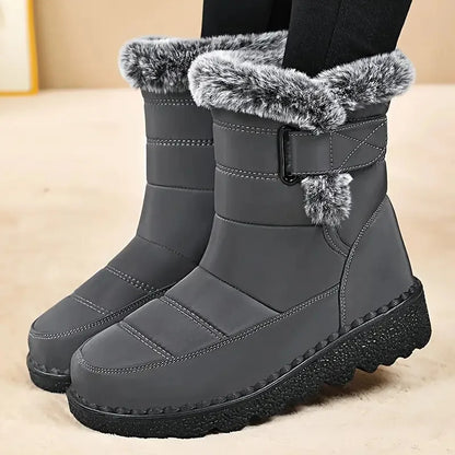 Woman Winter Boots Ankle Low Heels Botas Mujer Waterproof Warm Snow Boots Women's Boots Faux Fur Long Plush Snow Boots