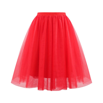 Fairy Adult Multicolored High Waist Tutu Skirt Women's Sheer Mesh Large Swing A-Line Skirt Women Dancing Ballet Costumes