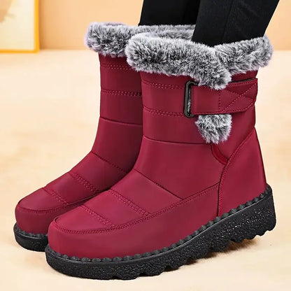 Woman Winter Boots Ankle Low Heels Botas Mujer Waterproof Warm Snow Boots Women's Boots Faux Fur Long Plush Snow Boots