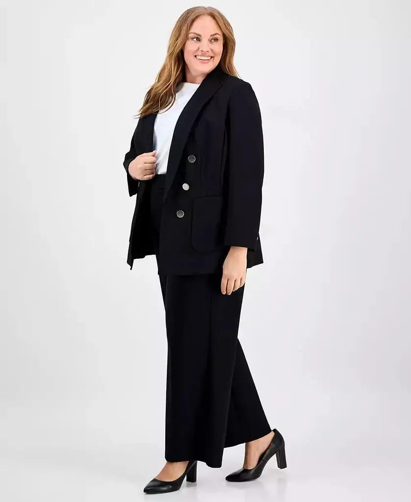 Anne Klein | Plus Size Faux Double-Breasted Jacket